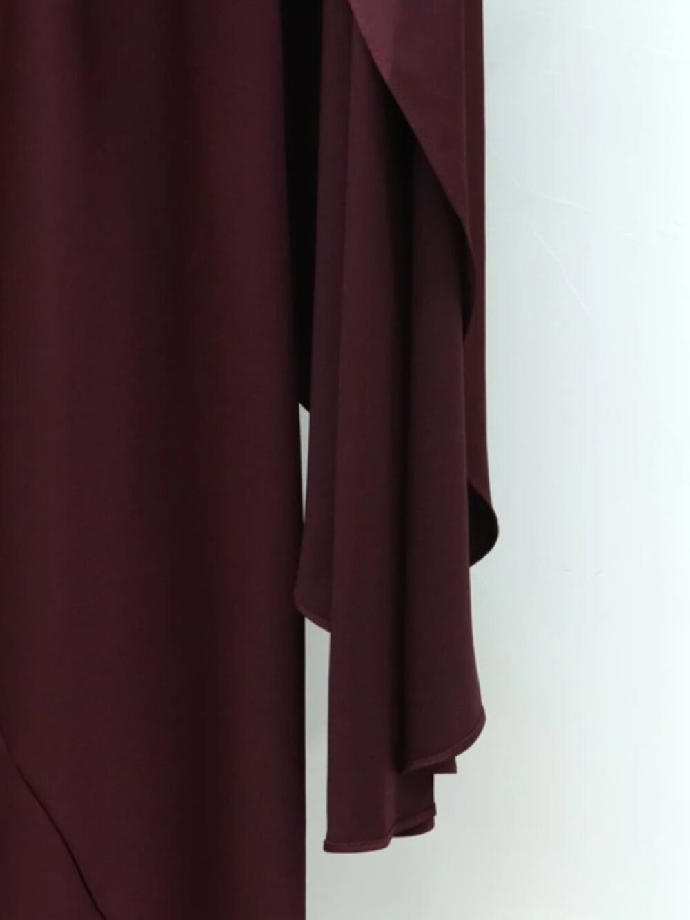 REISS Winnie Asymmetric Maxi Dress Gown Berry Red Cape-Detail Cocktail Event - Picture 10 of 11